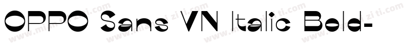 OPPO Sans VN Italic Bold字体转换